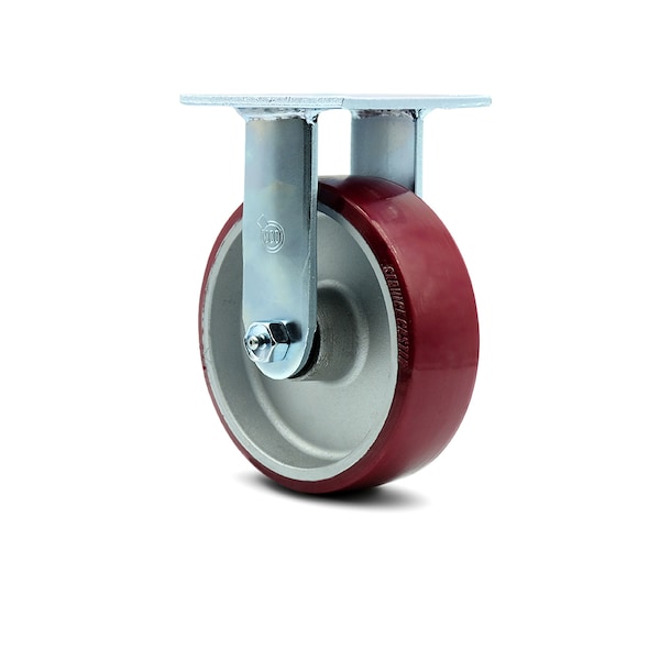 Service Caster 6 Inch Poly on Aluminum Wheel Rigid Caster with Roller Bearing SCC-30R620-PAR - main